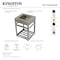 Fauceture KVSP2522A6 25" Stainless Steel Sink W/ Steel Console Sink Base, Nickel KVSP2522A6 - alternate 4
